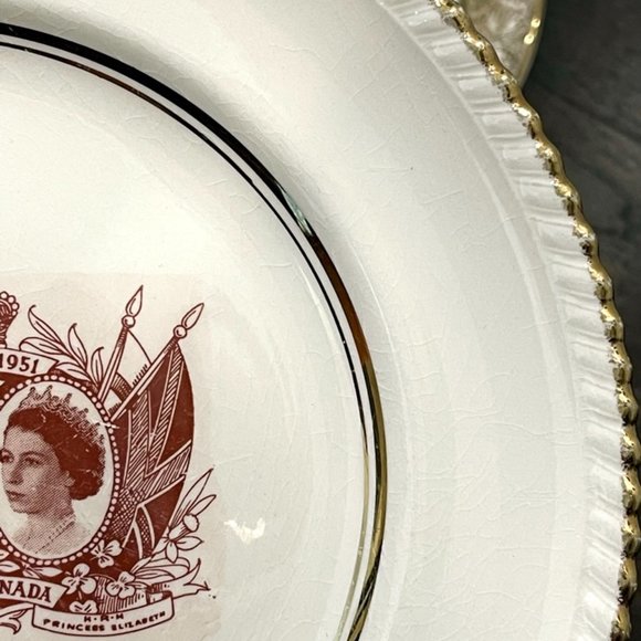 Cassidian 22K Gold Commemorative Plate Duke of Edinburgh and Princess Elizabeth - Picture 3 of 5